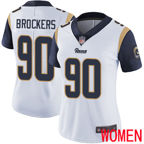 Los Angeles Rams Limited White Women Michael Brockers Road Jersey NFL Football #90 Vapor Untouchable